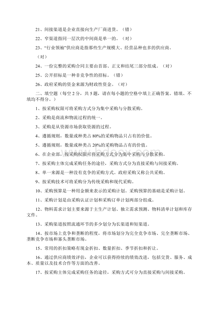 采购与供应链管理系统 题库Word文件下载.docx_第2页