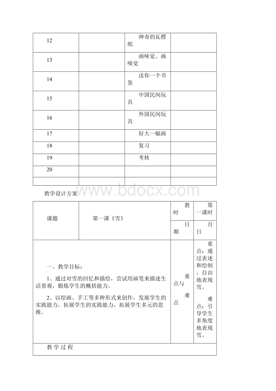 苏教版小学美术一年级下册教案全册.docx_第3页