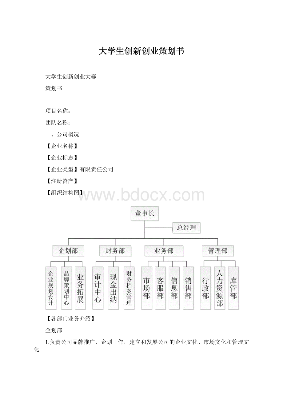 大学生创新创业策划书.docx