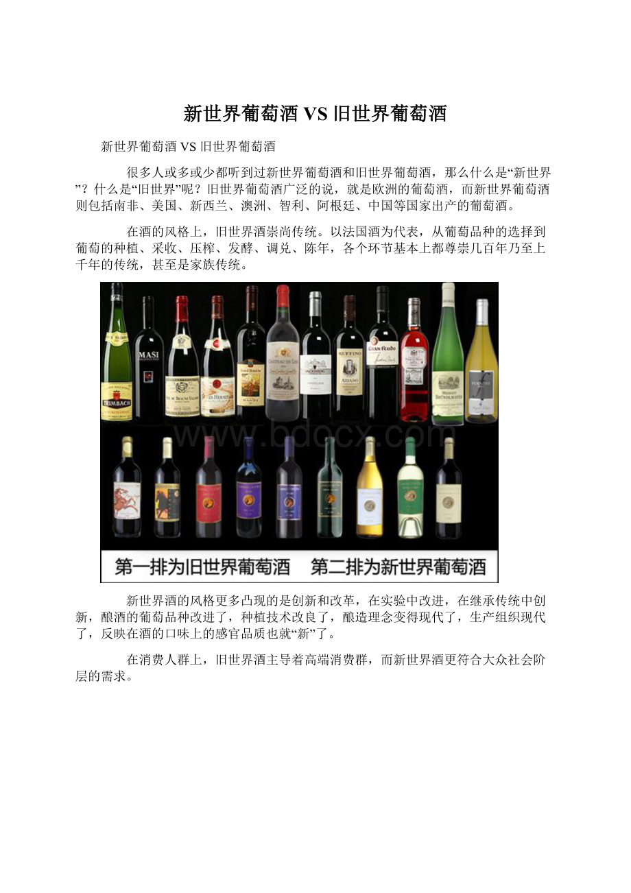 新世界葡萄酒VS 旧世界葡萄酒Word下载.docx_第1页