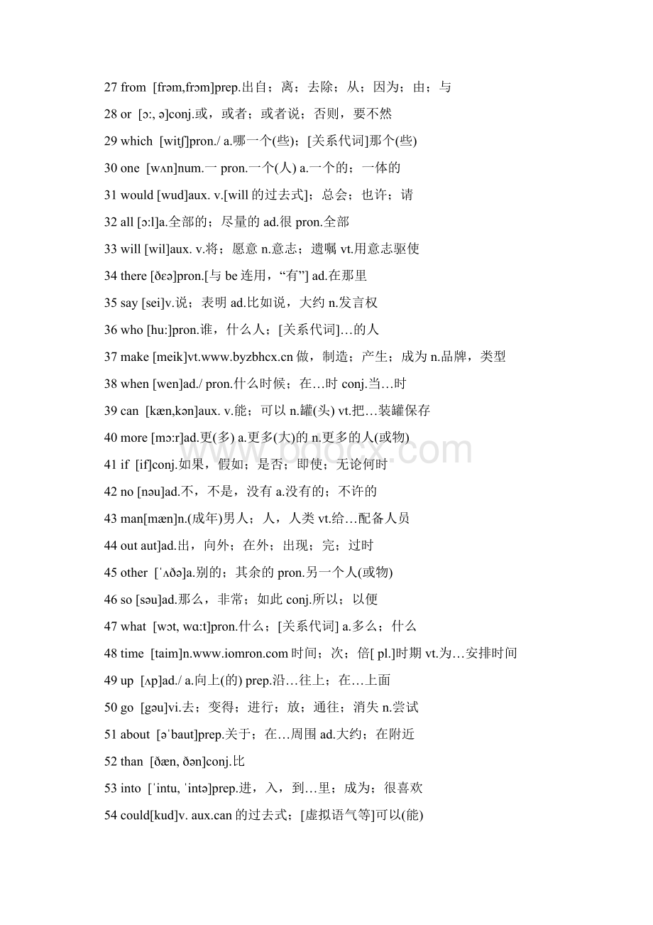 最常用英语单词 200个.docx_第2页