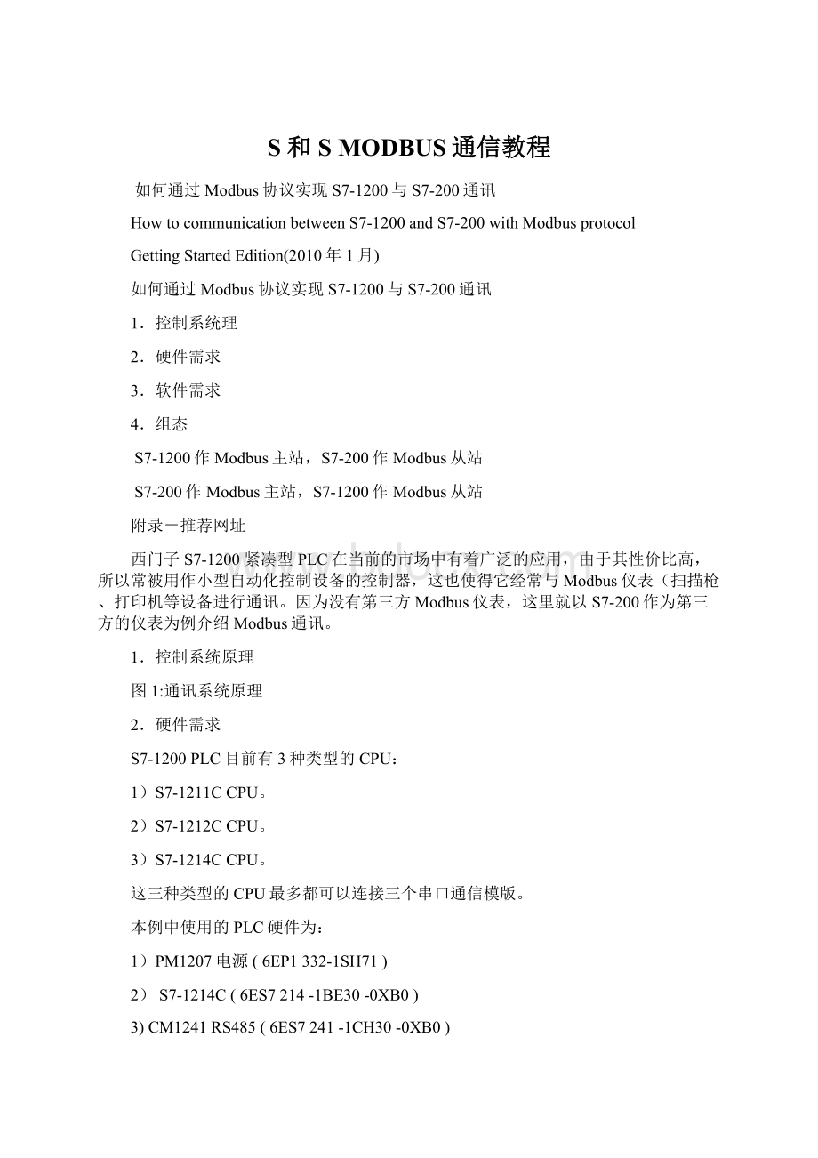 S 和S MODBUS通信教程文档格式.docx_第1页