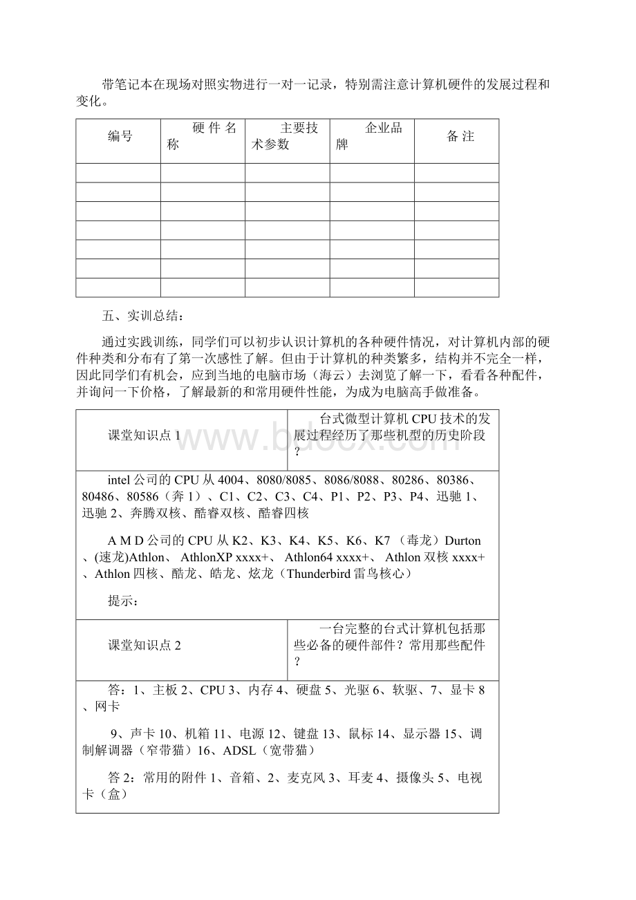 最新版装机实验报告Word文档下载推荐.docx_第2页