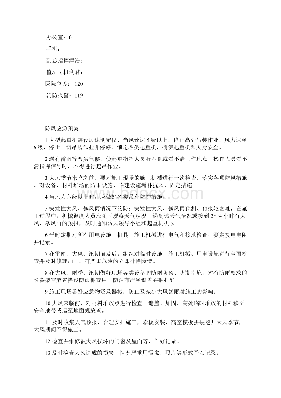 风力发电厂应急处置预案汇编Word文档格式.docx_第2页