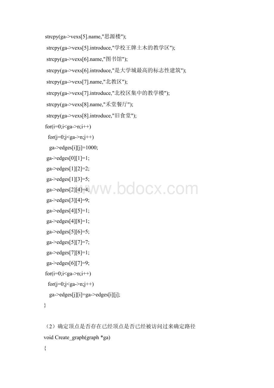 数据结构课程设计校园导航Word文档下载推荐.docx_第3页