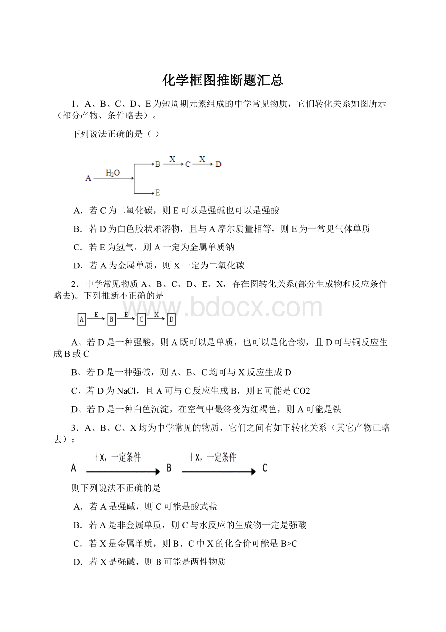 化学框图推断题汇总文档格式.docx