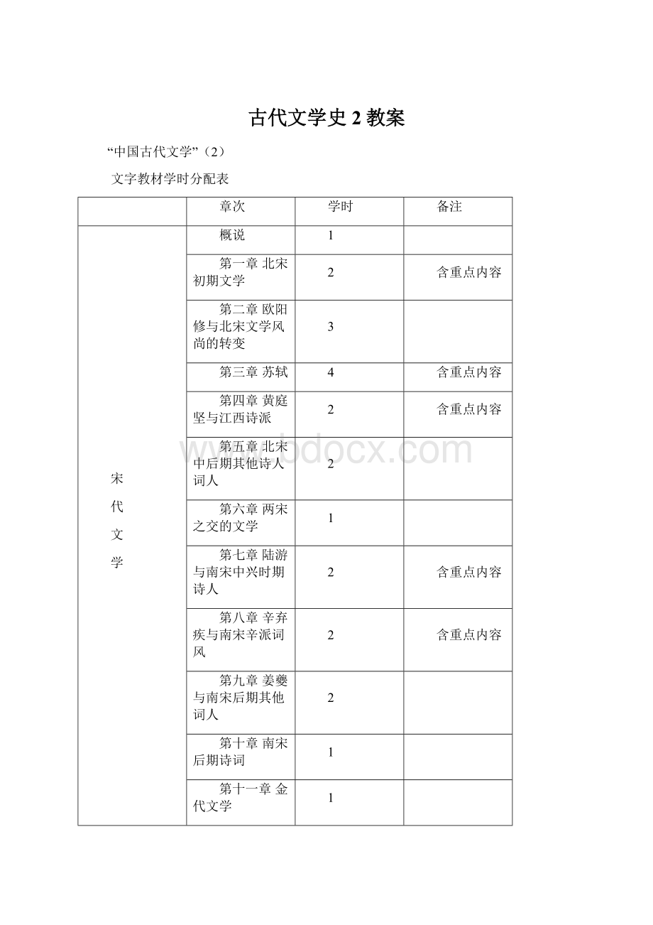 古代文学史2教案.docx_第1页