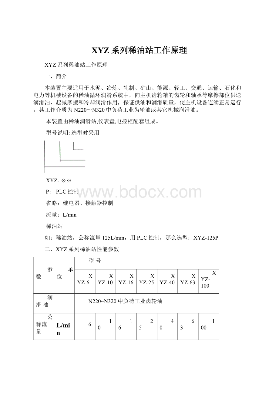 XYZ系列稀油站工作原理Word文件下载.docx