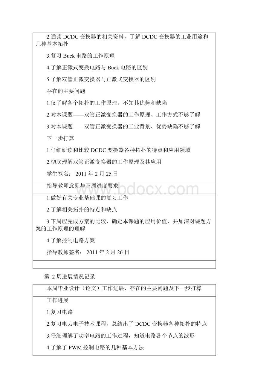 完整版毕业设计进展情况记录Word下载.docx_第2页