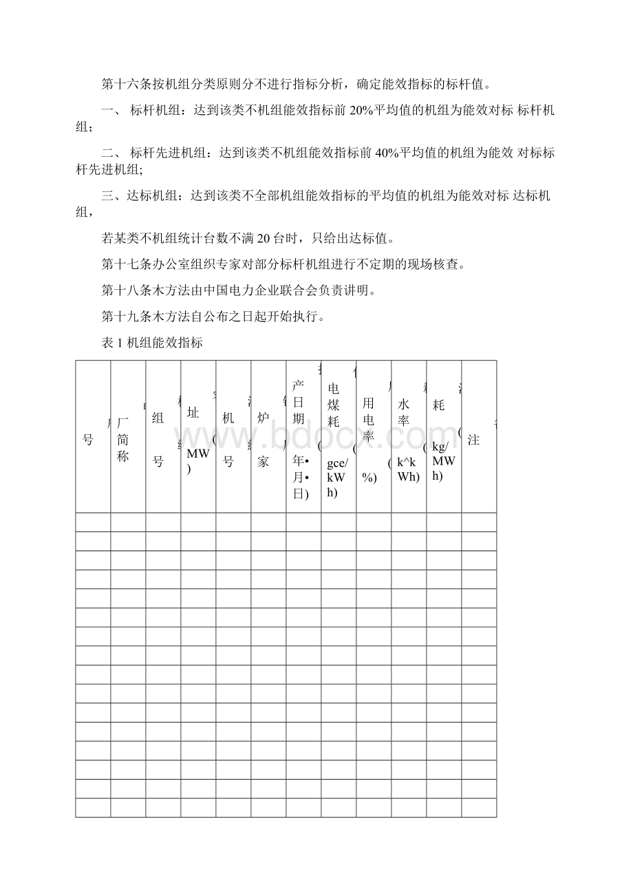 全国火电燃煤机组能效水平对标管理办法.docx_第3页