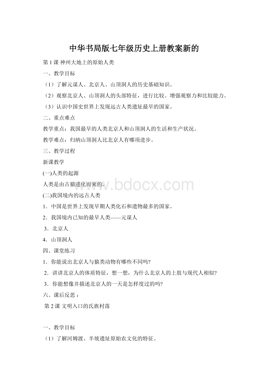 中华书局版七年级历史上册教案新的文档格式.docx