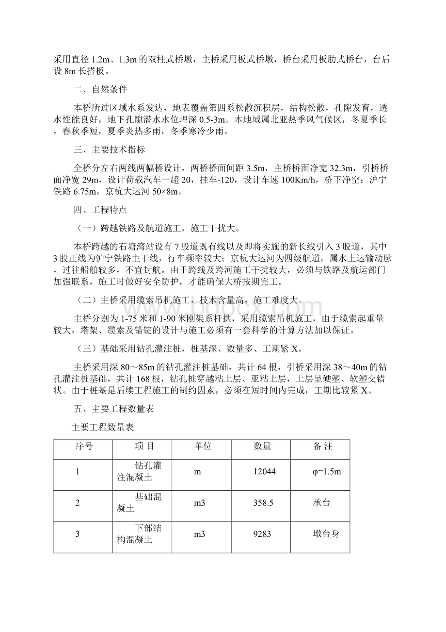 京杭运河大桥施工组织设计Word下载.docx_第2页