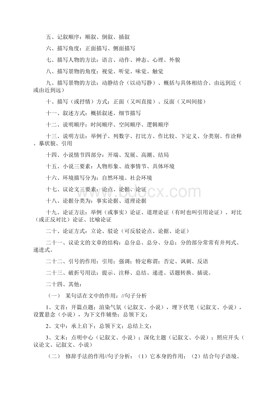 语文答题技巧总汇完全整理解读版初高中适用.docx_第2页