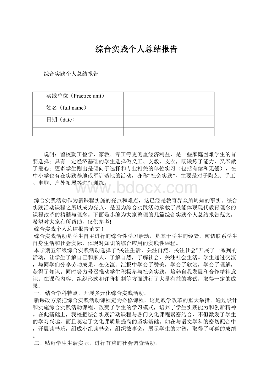 综合实践个人总结报告.docx