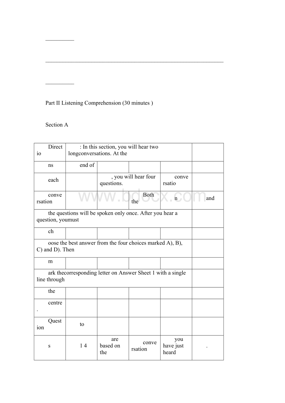 英语六级考试真题与答案第2套doc.docx_第2页