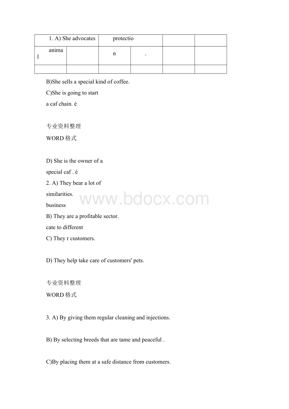 英语六级考试真题与答案第2套doc.docx_第3页