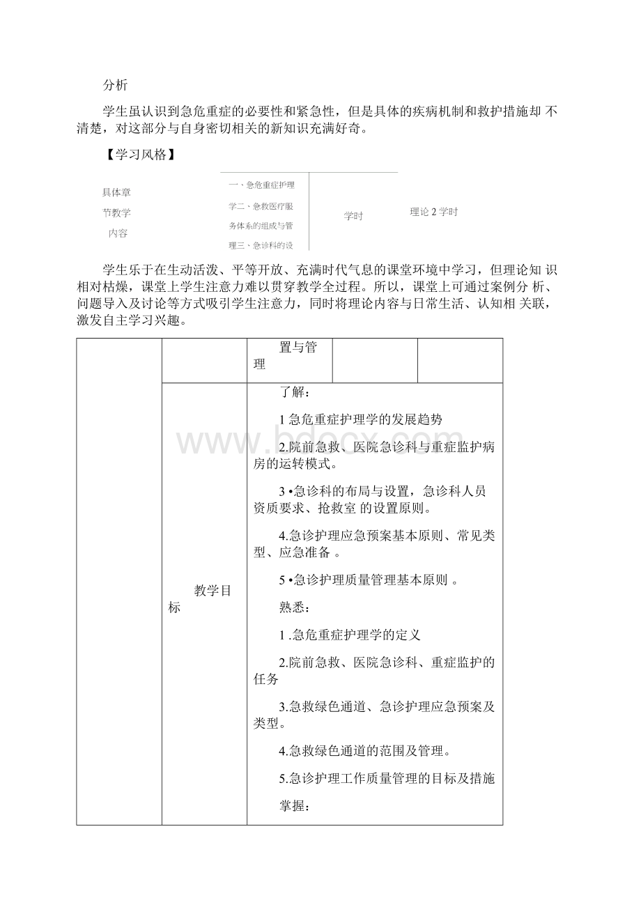 急危重症护理学教学设计.docx_第3页