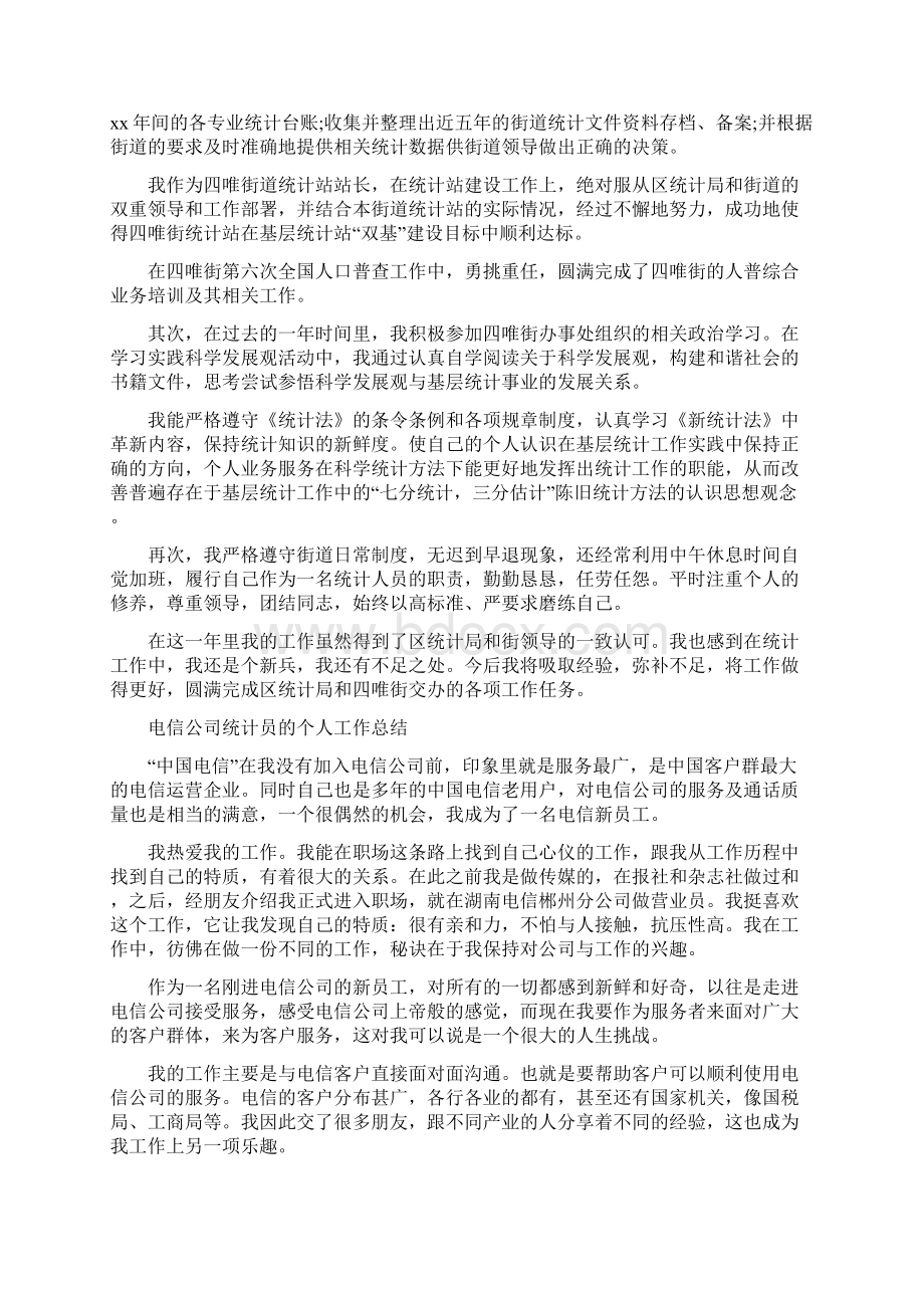 统计员的工作总结3篇.docx_第3页