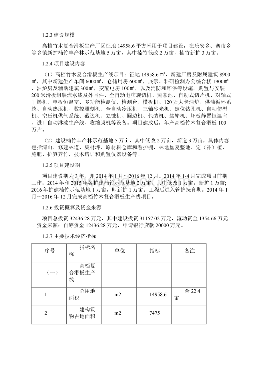 高档竹木复合滑板生产线及楠竹基地建设项目可行性研究报告.docx_第2页