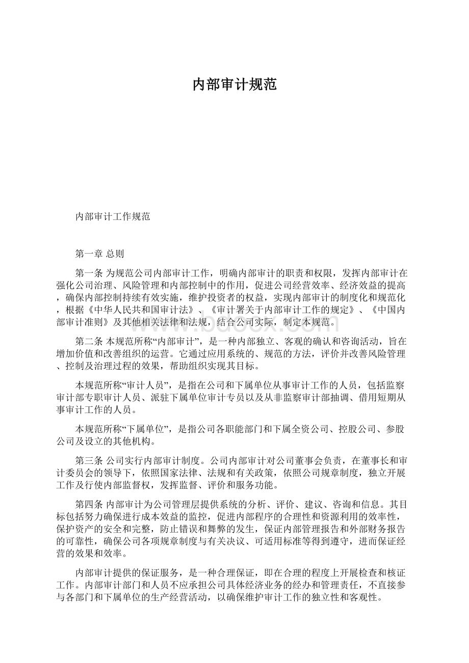 内部审计规范文档格式.docx