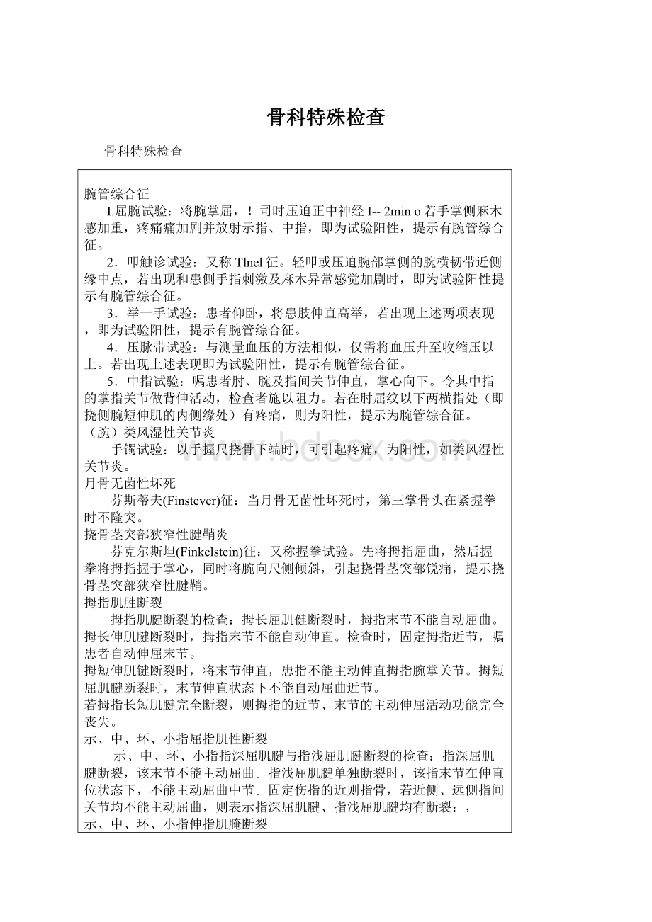 骨科特殊检查文档格式.docx_第1页