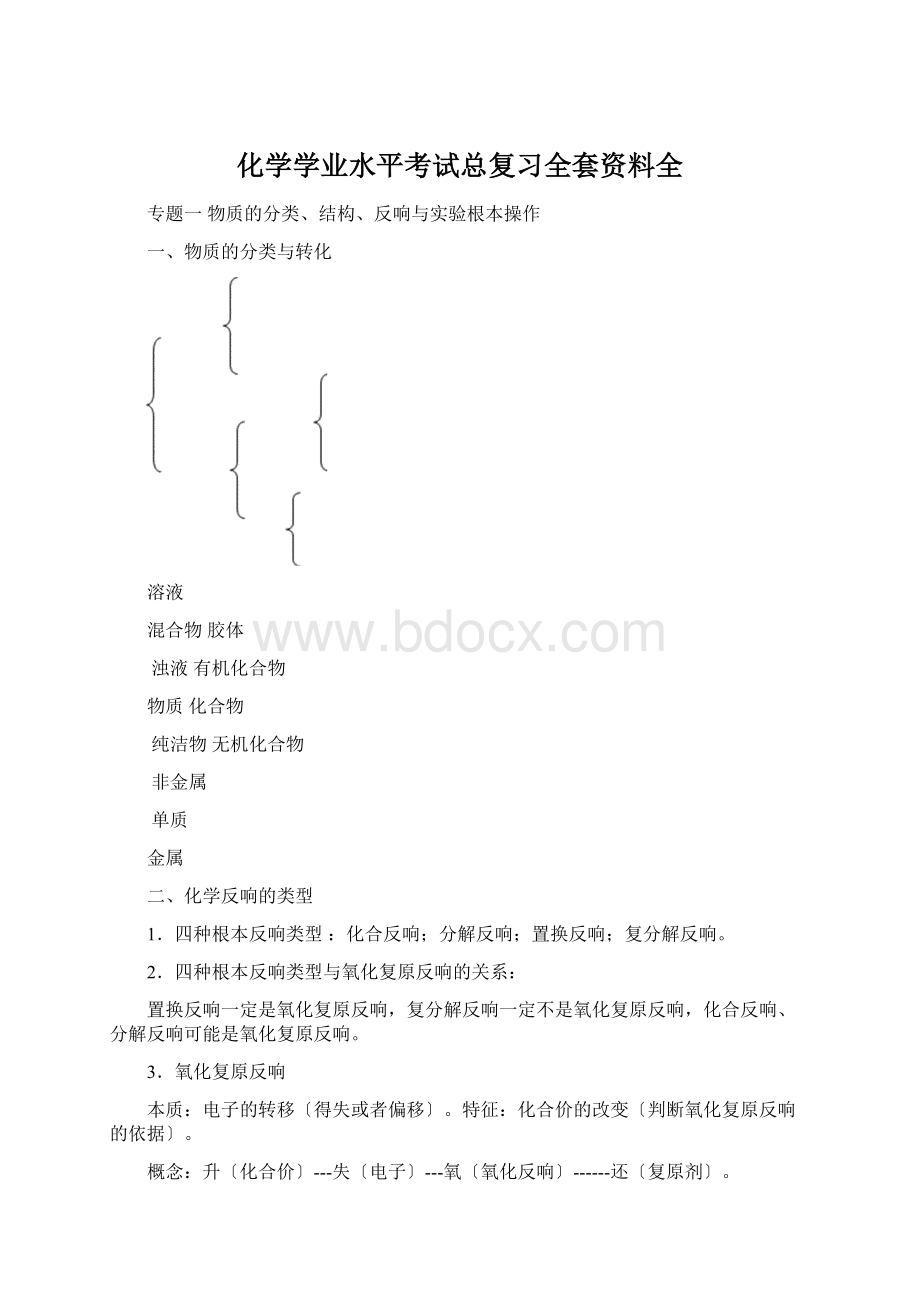 化学学业水平考试总复习全套资料全Word文档下载推荐.docx