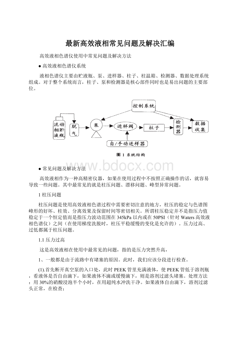 最新高效液相常见问题及解决汇编Word文件下载.docx