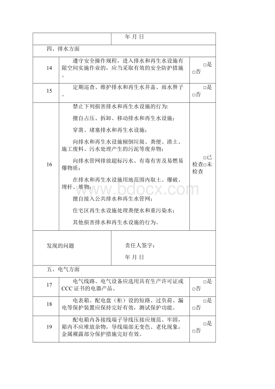 物业企业安全生产自查表.docx_第3页