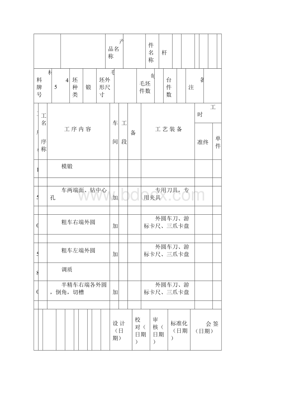 蜗杆加工工艺规程Word下载.docx_第2页