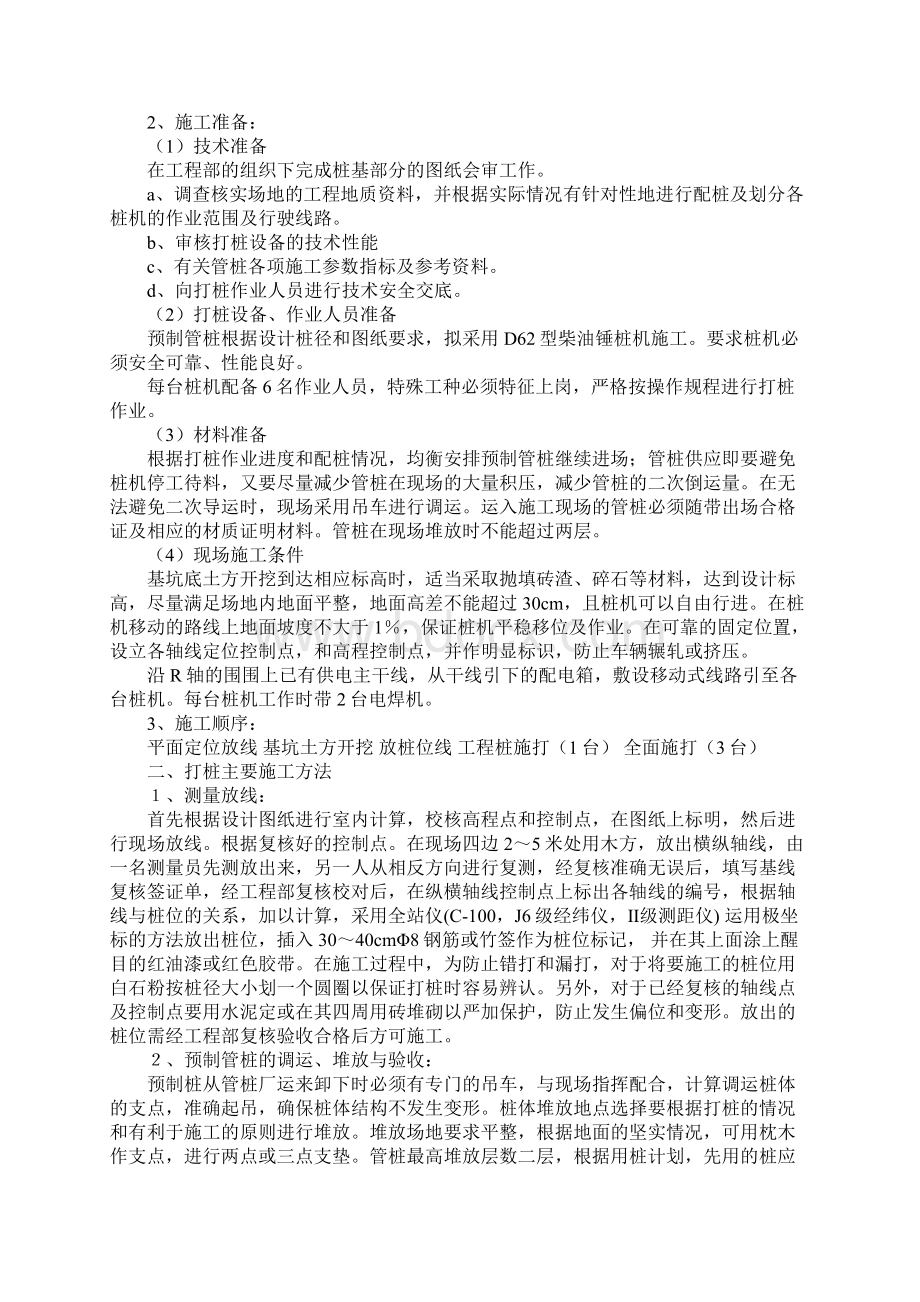 锤击预应力管桩施工方案标准范本.docx_第2页