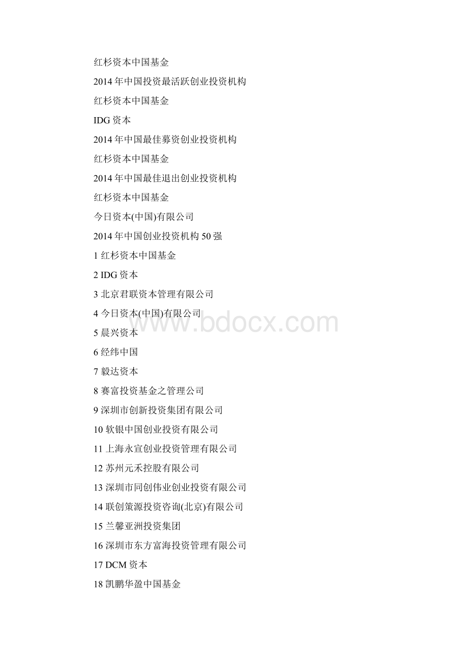 中国股权投资年度排名DOCWord格式.docx_第2页