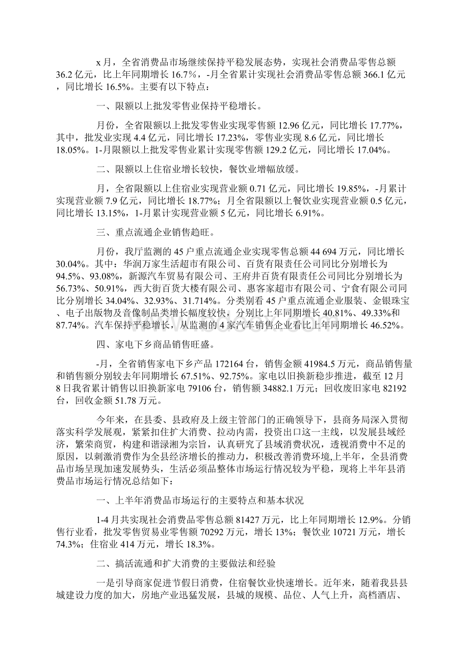 消费品市场运行调研报告精选多篇文档格式.docx_第3页