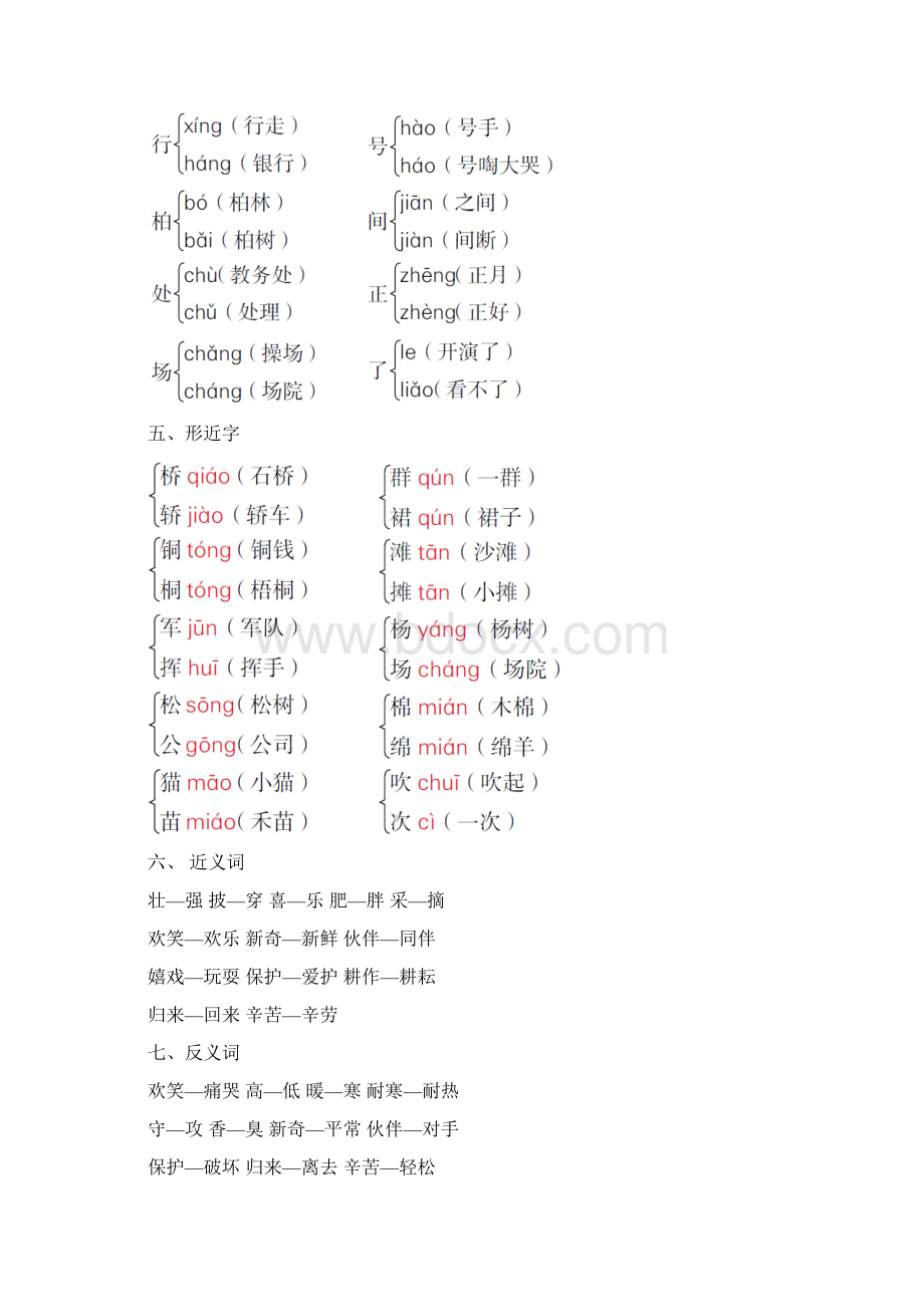 秋人教版部编版语文二年级上册单元练习第二单元知识梳理.docx_第2页