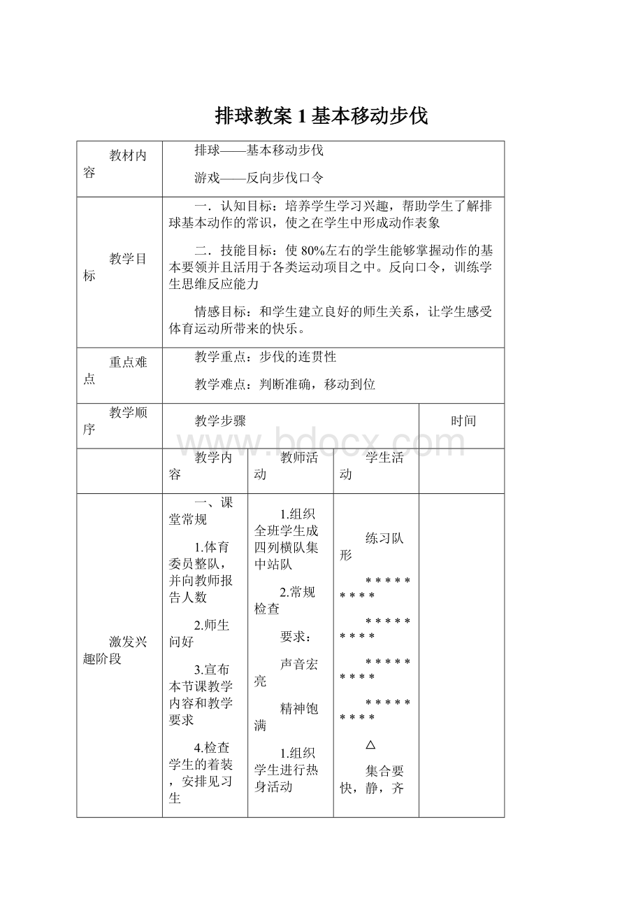 排球教案1基本移动步伐.docx_第1页