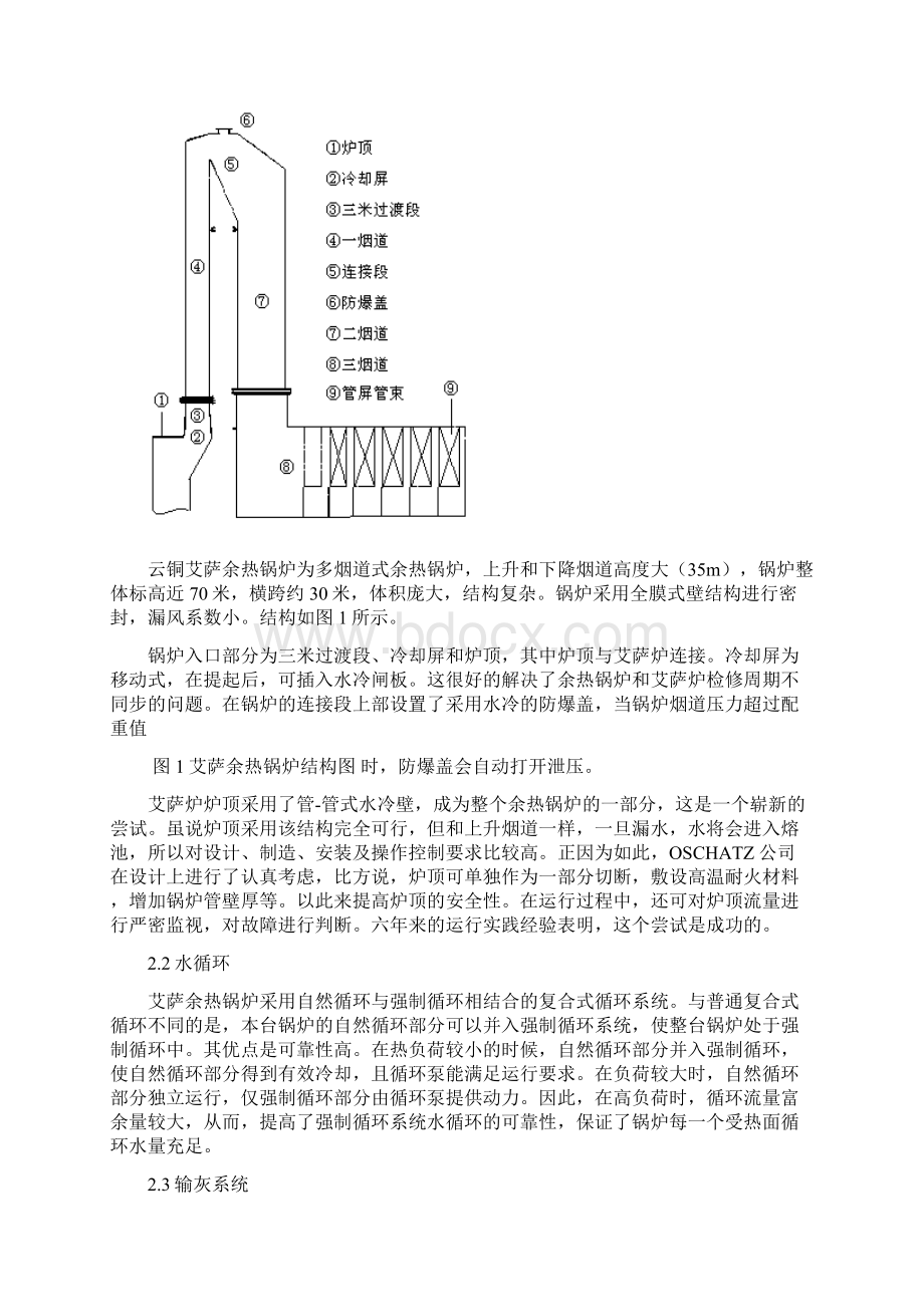 云铜冶炼加工总厂艾萨余热锅炉运行情况分析报告.docx_第2页