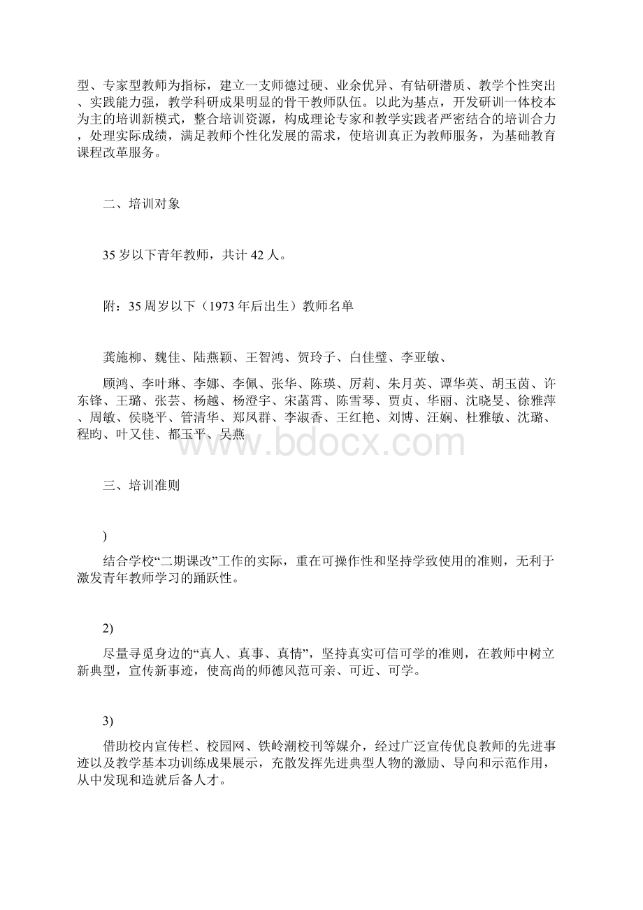 青年教师培训方案汇编.docx_第2页