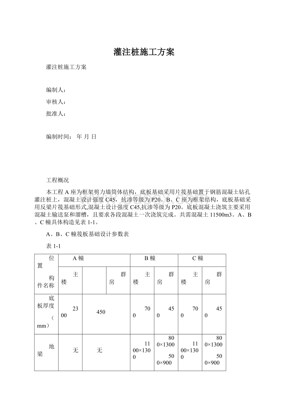 灌注桩施工方案.docx_第1页