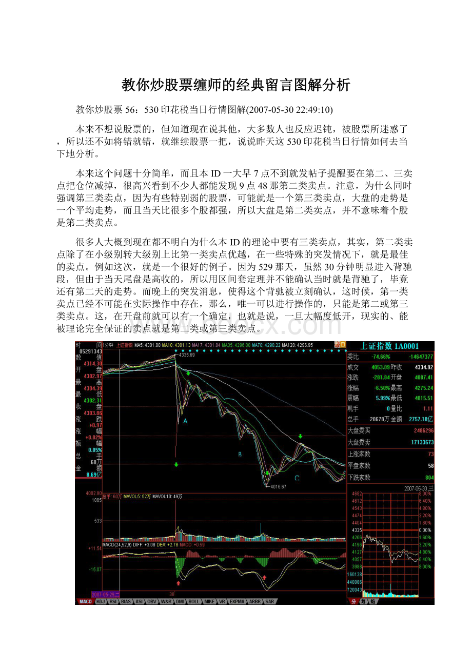 教你炒股票缠师的经典留言图解分析文档格式.docx