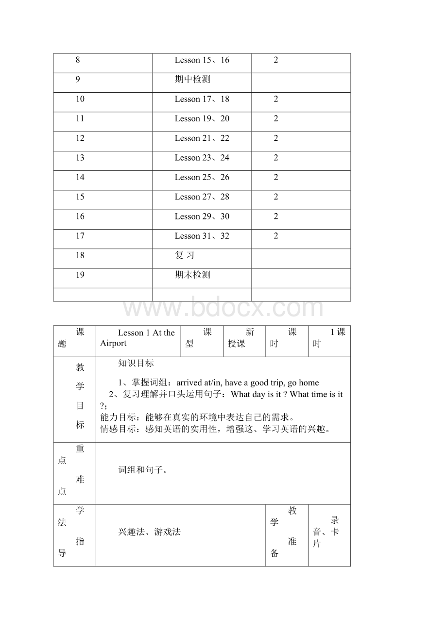 六年级英语冀教版小学英语第七册全册教案.docx_第2页