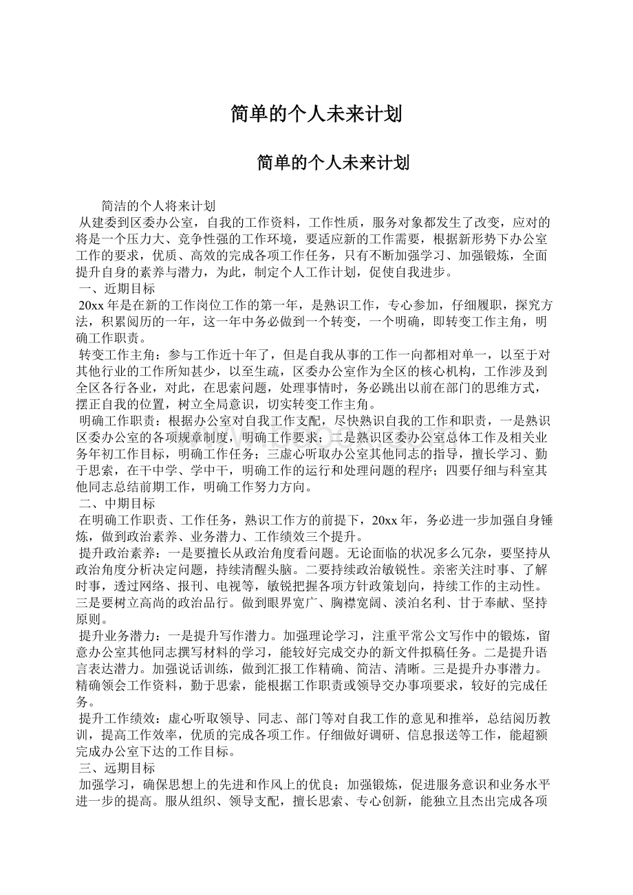 简单的个人未来计划.docx