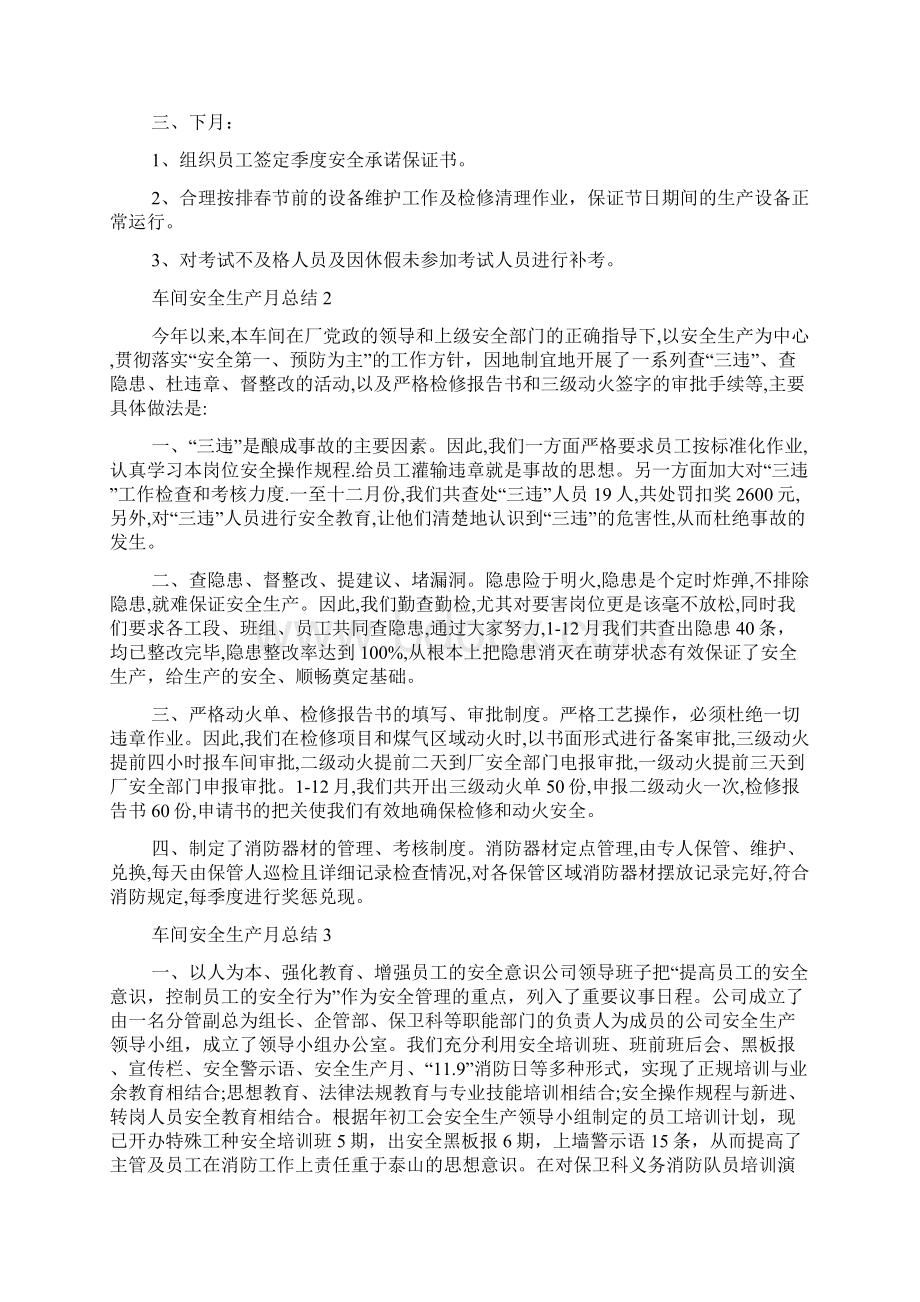 车间安全生产月总结文档格式.docx_第2页