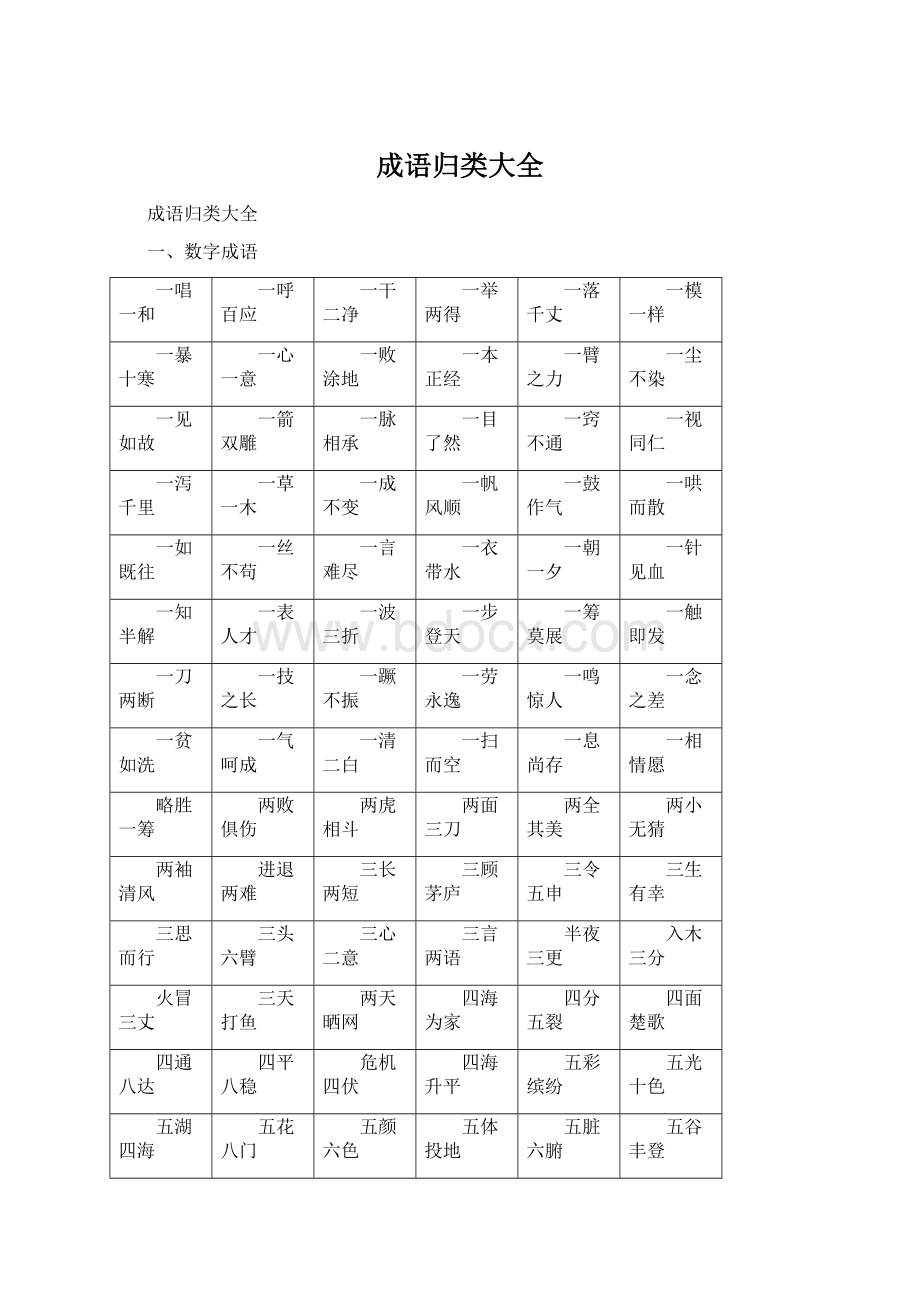 成语归类大全.docx_第1页