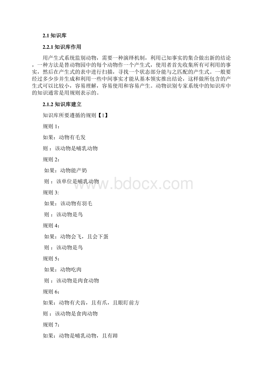 人工智能大作业动物识别专家系统研究.docx_第2页