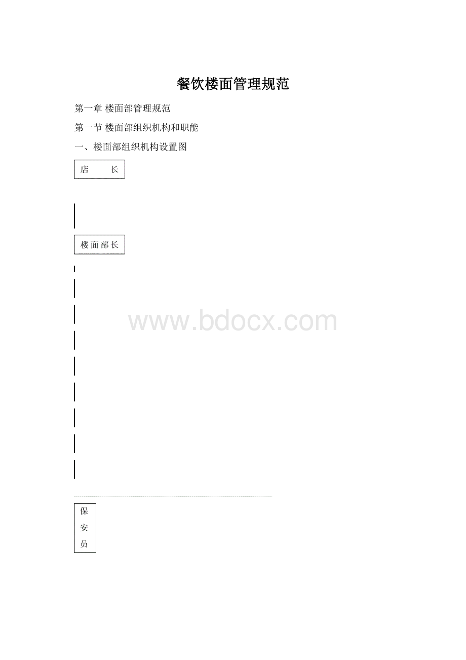 餐饮楼面管理规范Word文档下载推荐.docx