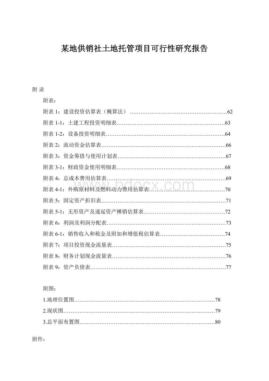 某地供销社土地托管项目可行性研究报告Word下载.docx