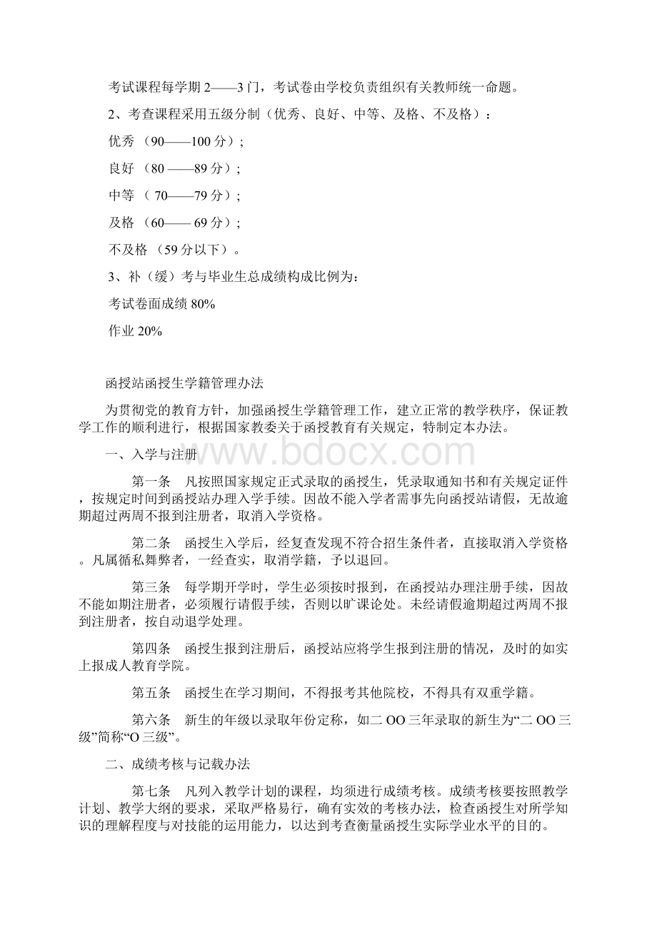 函授站教学管理规章制度Word格式文档下载.docx_第3页