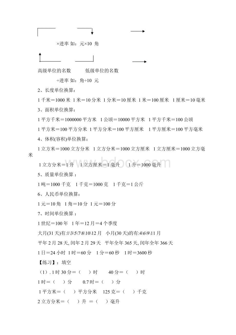 小升初数学基础知识复习资料及针对性练习题Word文档下载推荐.docx_第2页