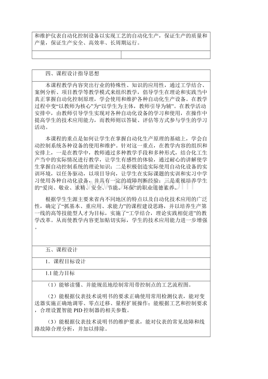 化工仪表及自动化课程整体教学设计.docx_第2页