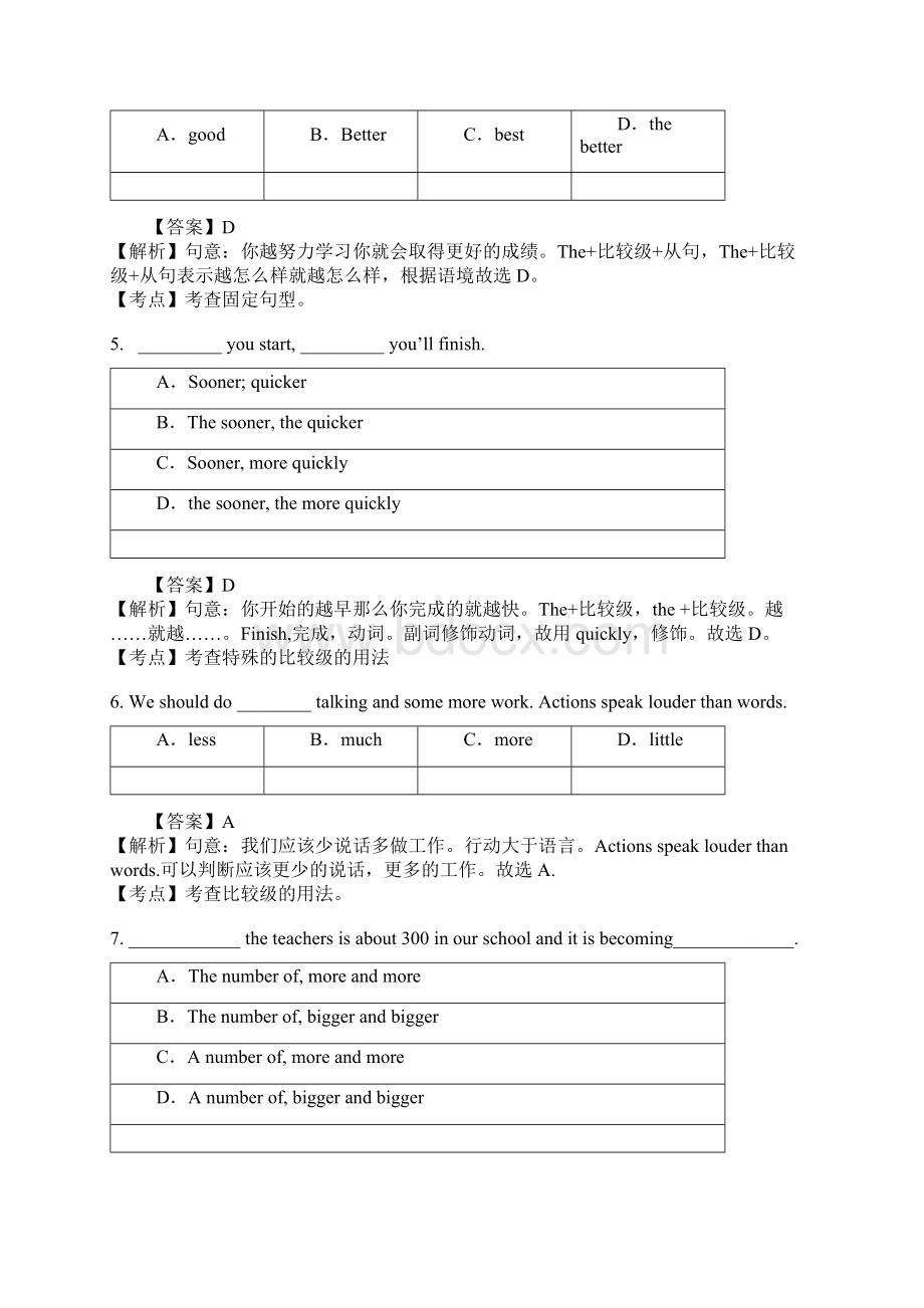 初二英语形容词比较级试题Word文档格式.docx_第2页