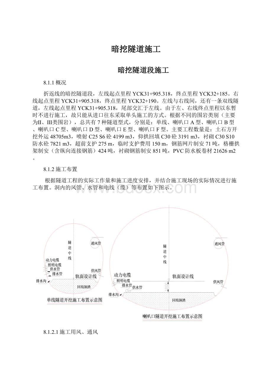 暗挖隧道施工Word文档格式.docx